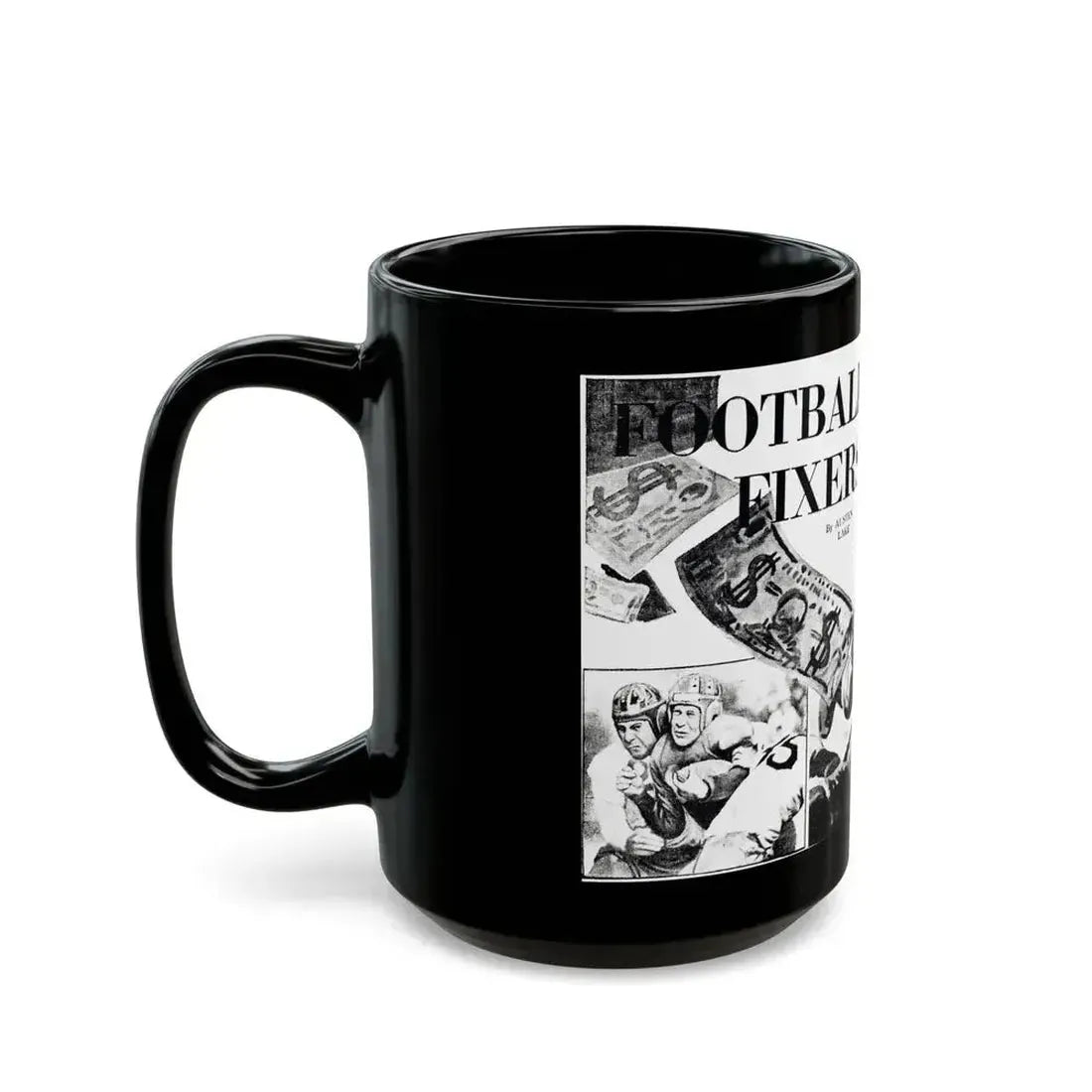 Football Fixers, Sensation magazine, November 1939 - Black Coffee Mug - Go Mug Yourself