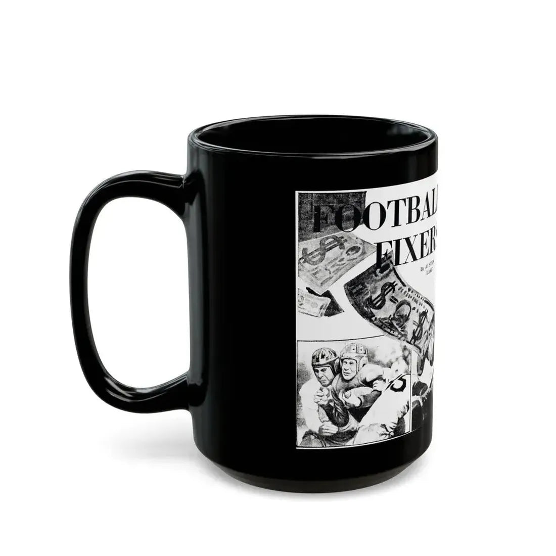 Football Fixers, Sensation magazine, November 1939 - Black Coffee Mug - Go Mug Yourself
