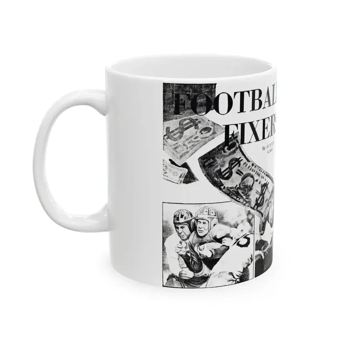 Football Fixers, Sensation magazine, November 1939 - White Coffee Mug - Go Mug Yourself