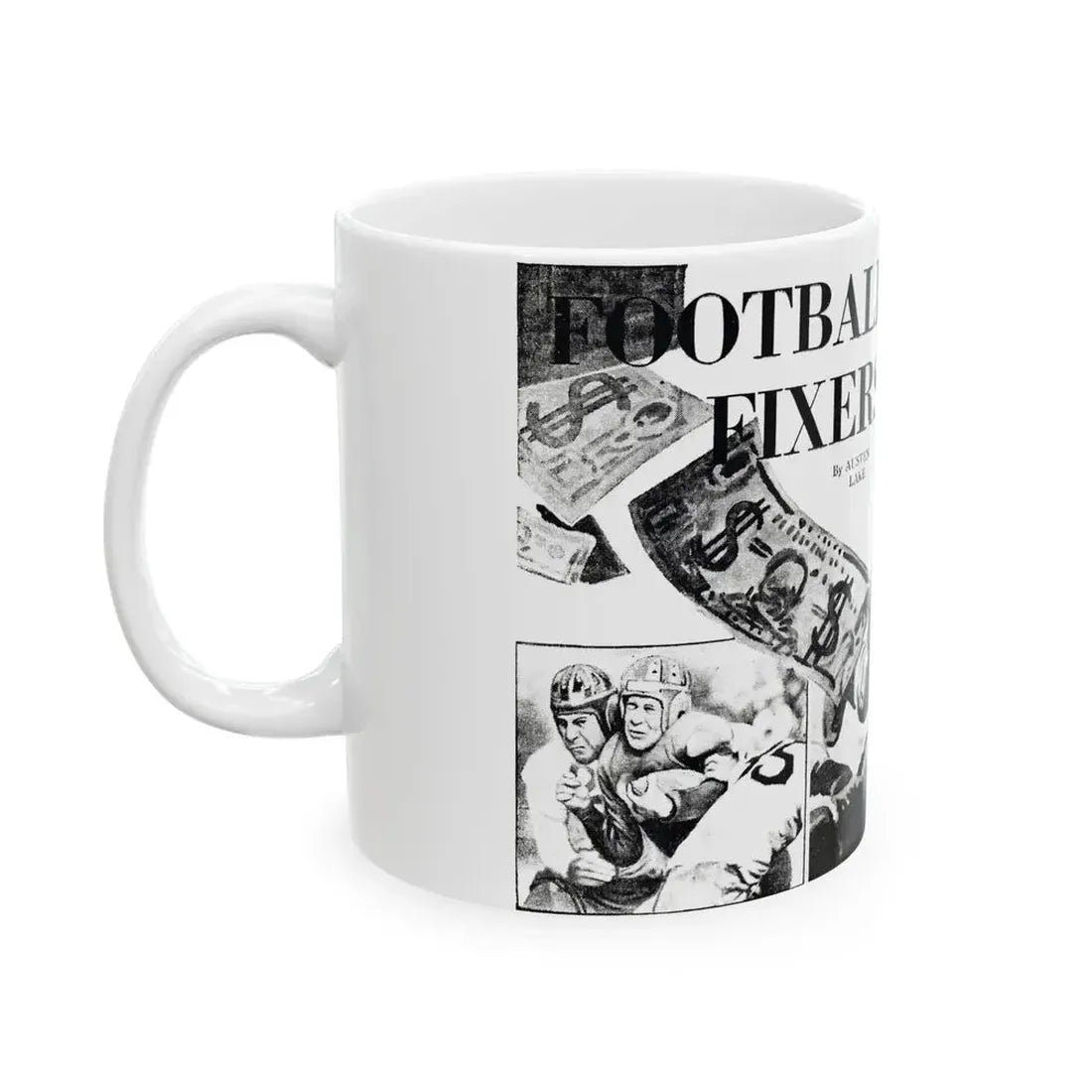 Football Fixers, Sensation magazine, November 1939 - White Coffee Mug - Go Mug Yourself