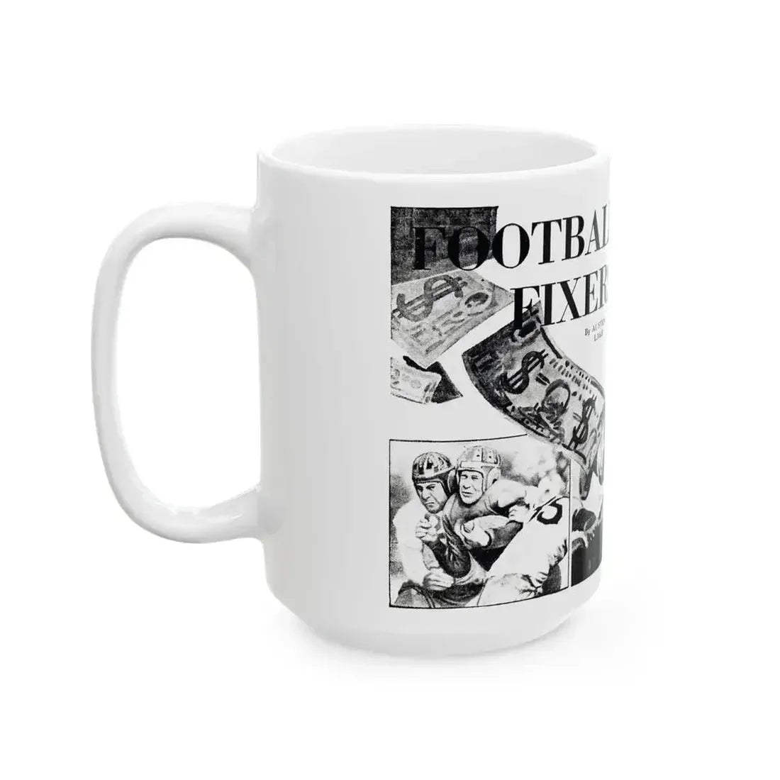 Football Fixers, Sensation magazine, November 1939 - White Coffee Mug - Go Mug Yourself