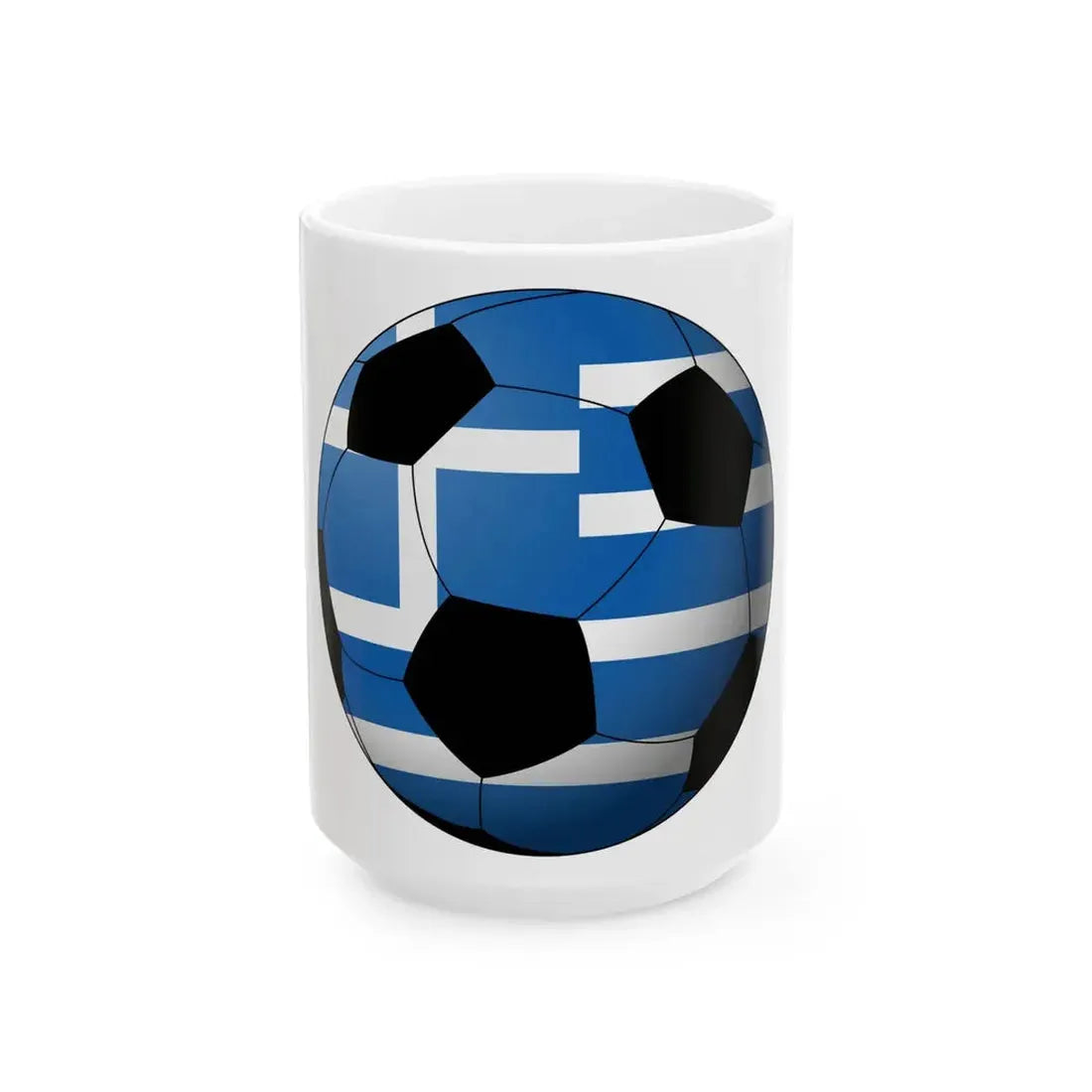 Football Greece (Greece) White Coffee Mug 15oz - Go Mug Yourself