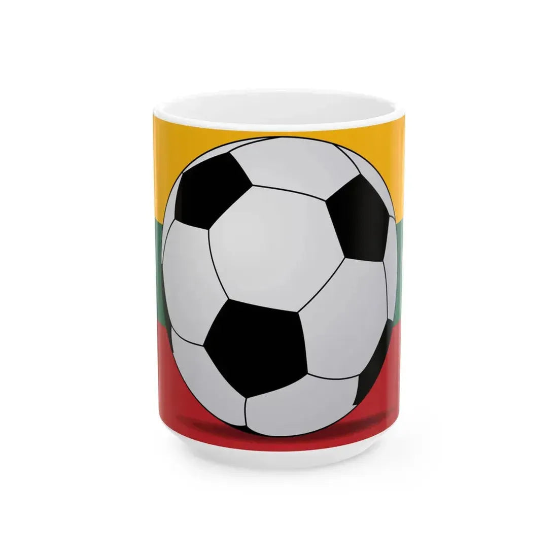 Football Lithuania (Lithuania) White Coffee Mug 15oz - Go Mug Yourself