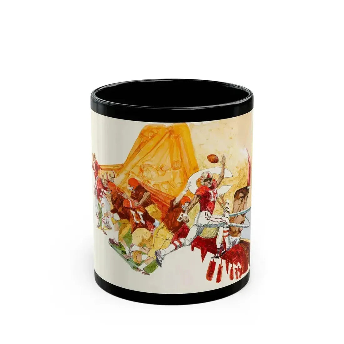 Football Montages - Black Coffee Mug 11oz - Go Mug Yourself