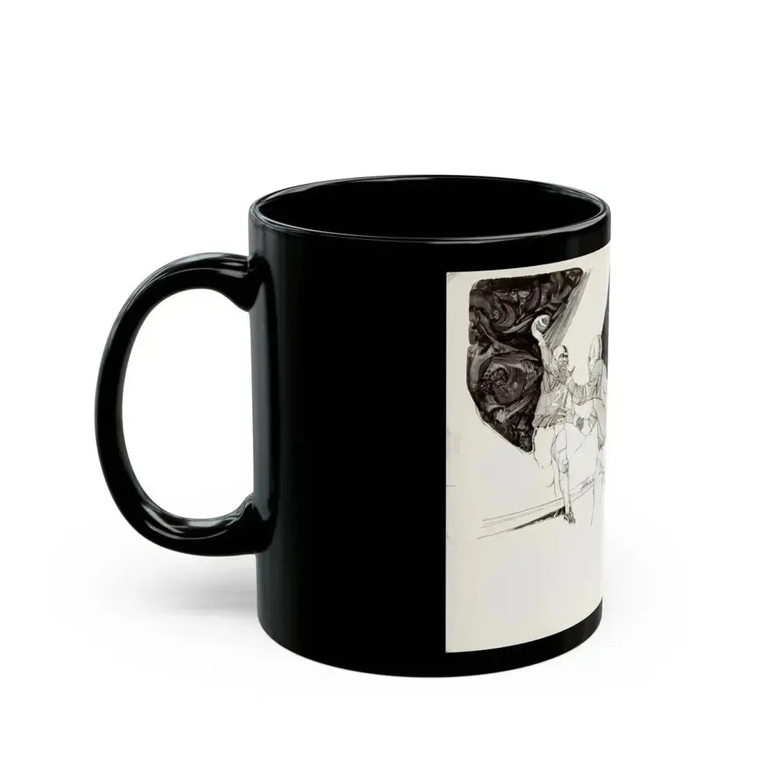 Football Montages Scetch - Black Coffee Mug - Go Mug Yourself