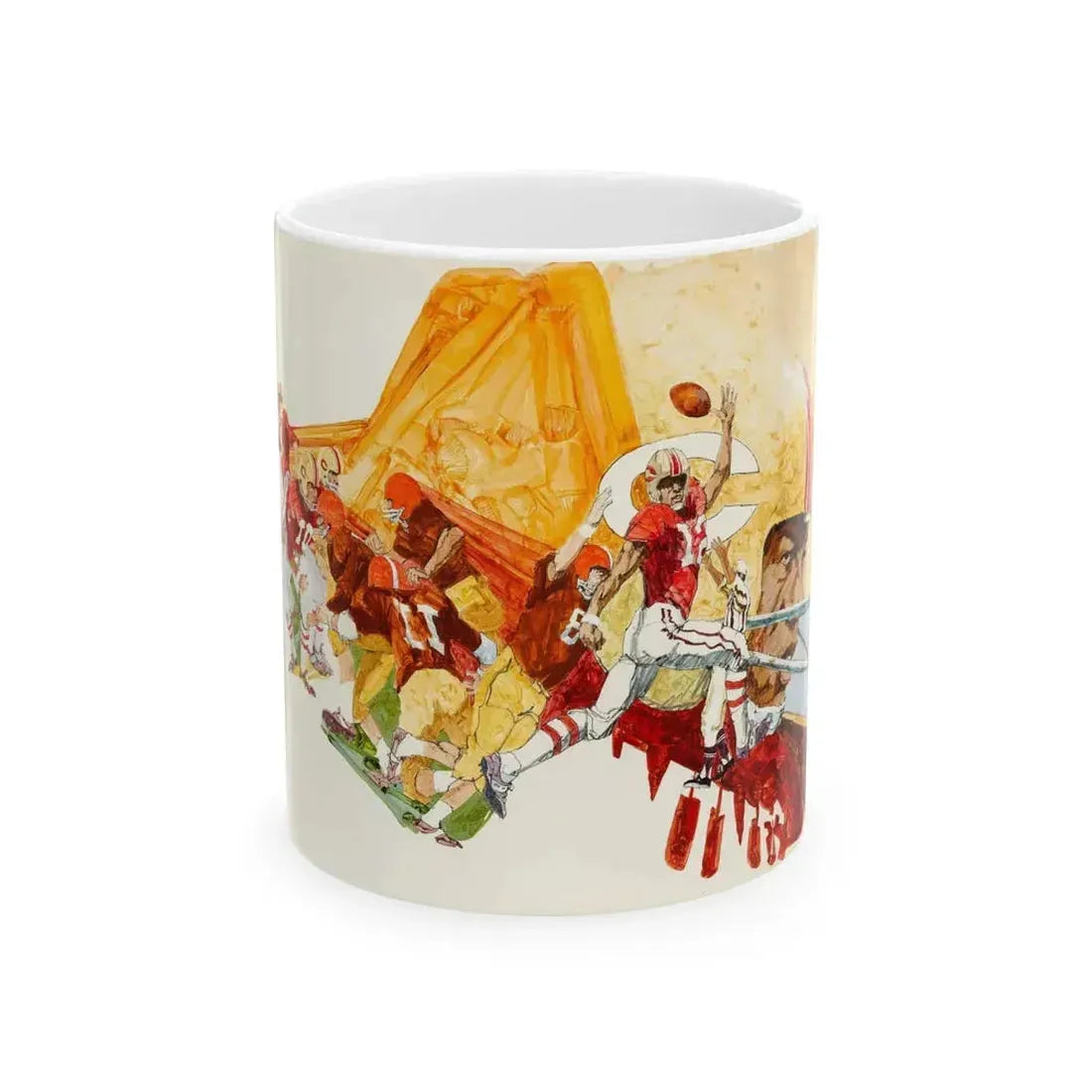 Football Montages - White Coffee Mug 11oz - Go Mug Yourself