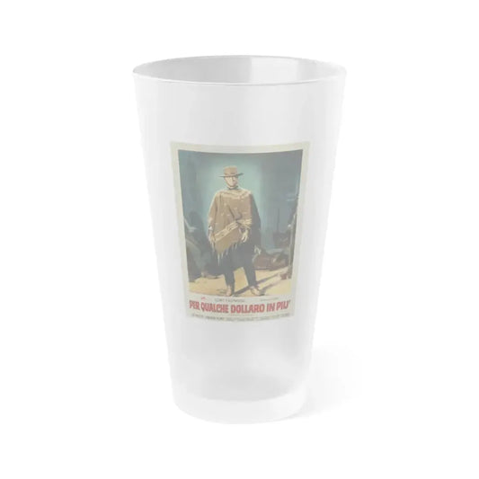 FOR A FEW DOLLARS MORE 1965 Movie Poster - Frosted Pint Glass 16oz 16oz Frosted - Go Mug Yourself
