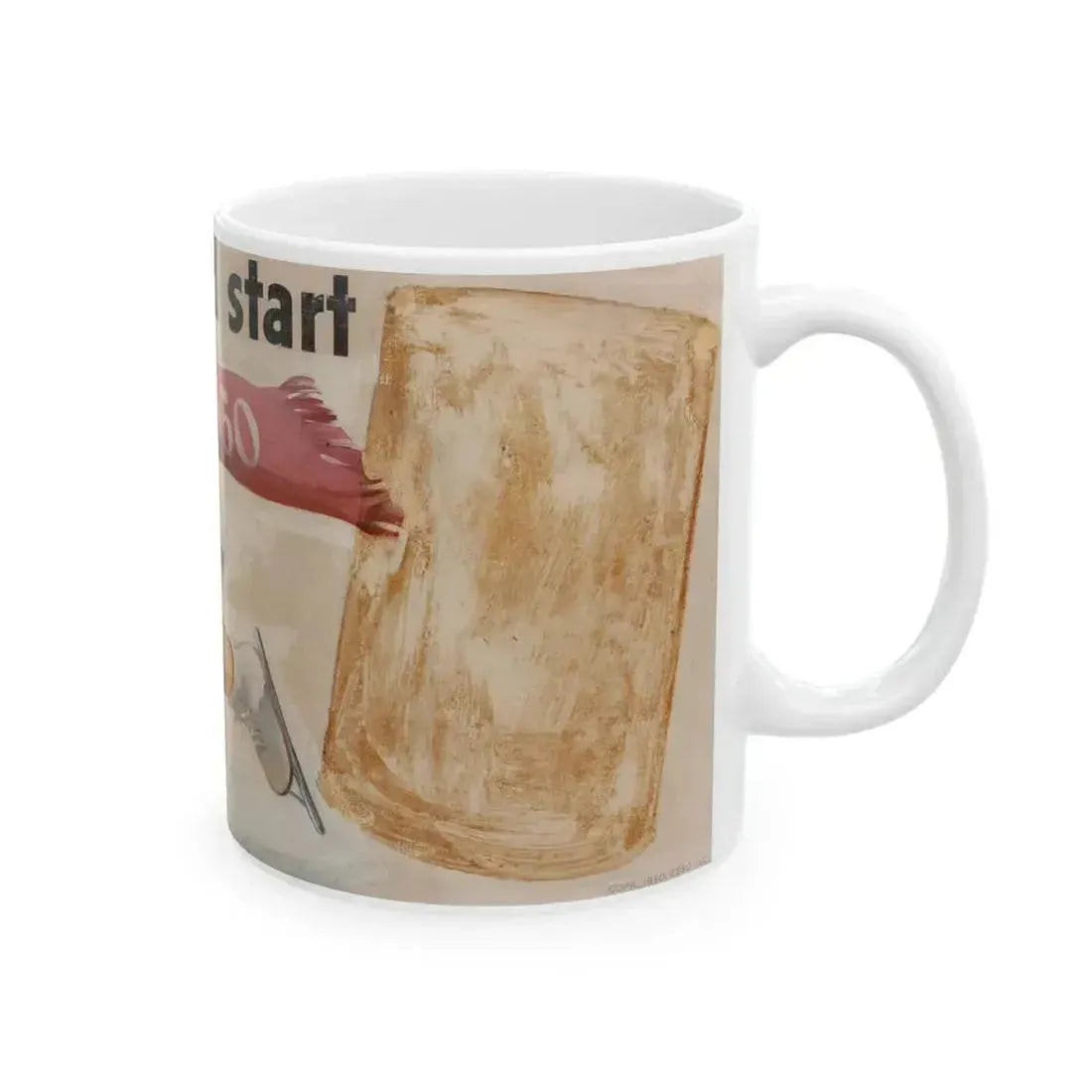 For a Good Start, Esso Oil advertisement, 1950 - White Coffee Mug - Go Mug Yourself