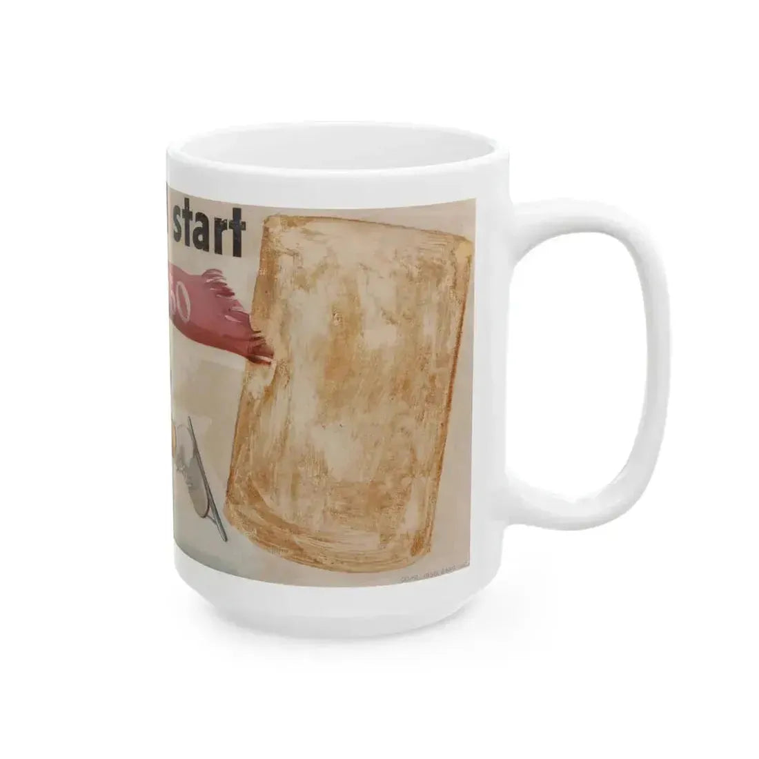 For a Good Start, Esso Oil advertisement, 1950 - White Coffee Mug - Go Mug Yourself