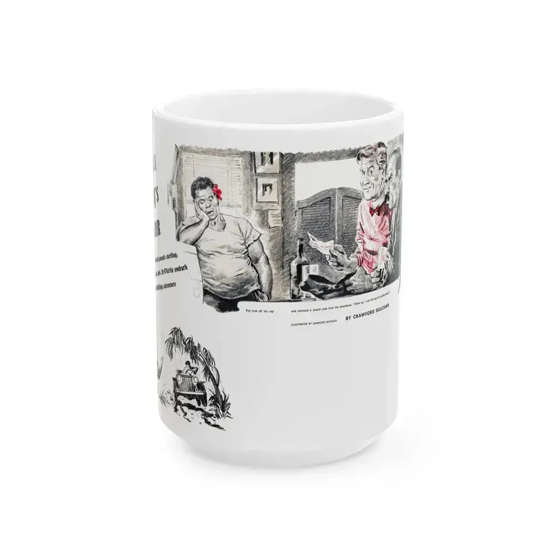 For A Lady's Honor, Liberty magazine, May, 1948 - White Coffee Mug 15oz - Go Mug Yourself