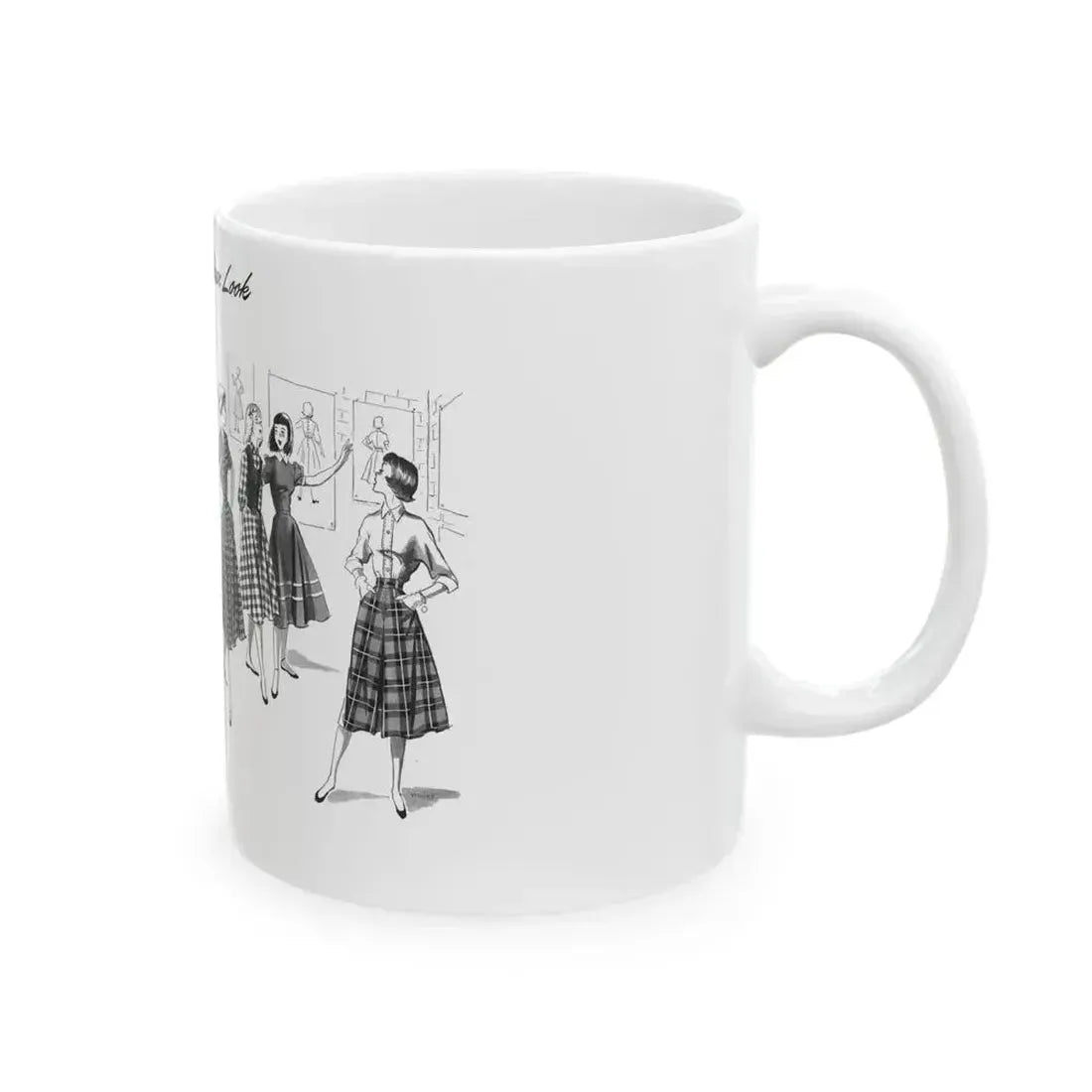 For A New Year Look, The American Girl, January 1951 - White Coffee Mug - Go Mug Yourself