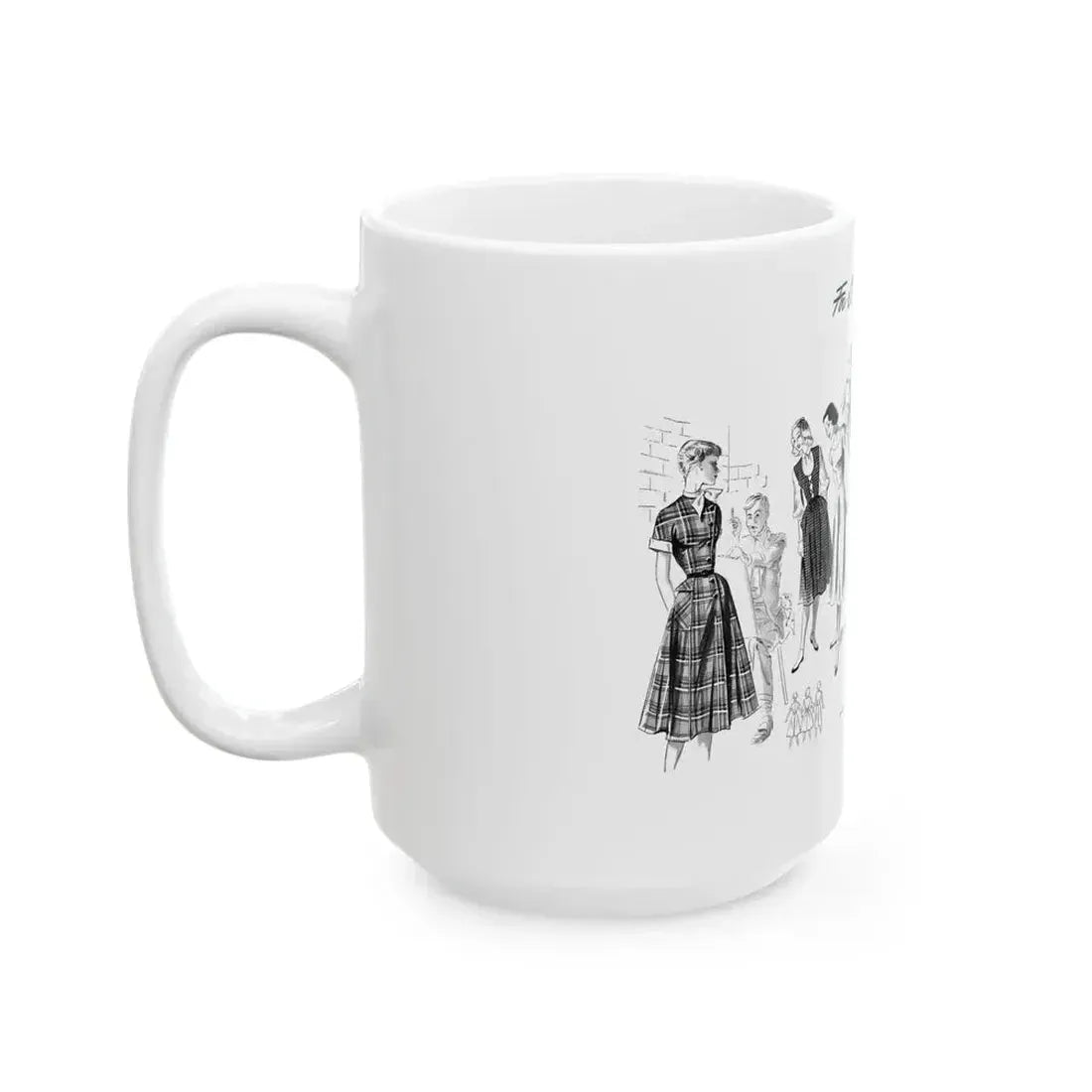 For A New Year Look, The American Girl, January 1951 - White Coffee Mug - Go Mug Yourself