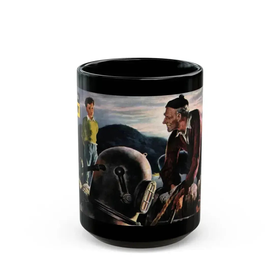 For Divers Reasons, Collier's, July 31, 1948 - Black Coffee Mug 15oz - Go Mug Yourself