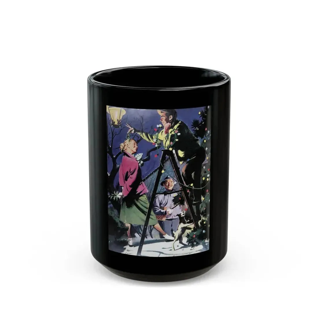 For Karen, Woman's Day, December 1950 - Black Coffee Mug 15oz - Go Mug Yourself