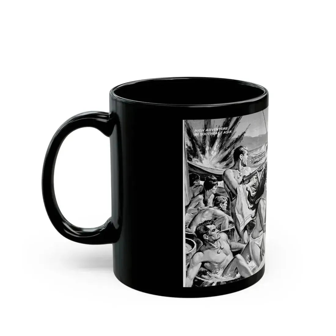 For-Sailors-Only Wench of Saigon, Men magazine, January 1965 - Black Coffee Mug - Go Mug Yourself