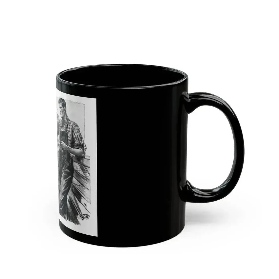 For Snow On The High Ground by Ruth Cameron Ward (2), Woman And Home, 1942 - Black Coffee Mug - Go Mug Yourself
