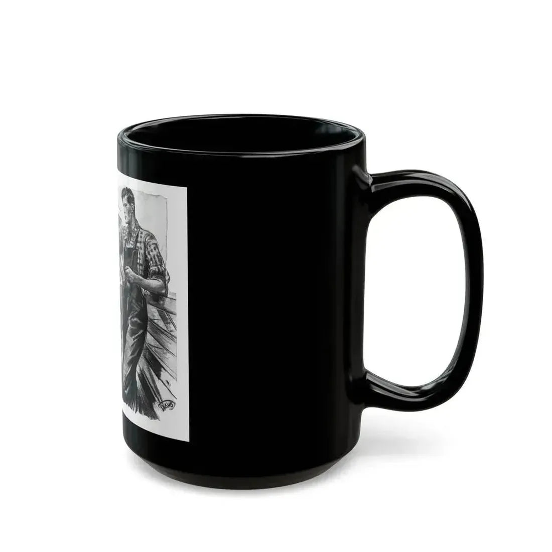 For Snow On The High Ground by Ruth Cameron Ward (2), Woman And Home, 1942 - Black Coffee Mug - Go Mug Yourself