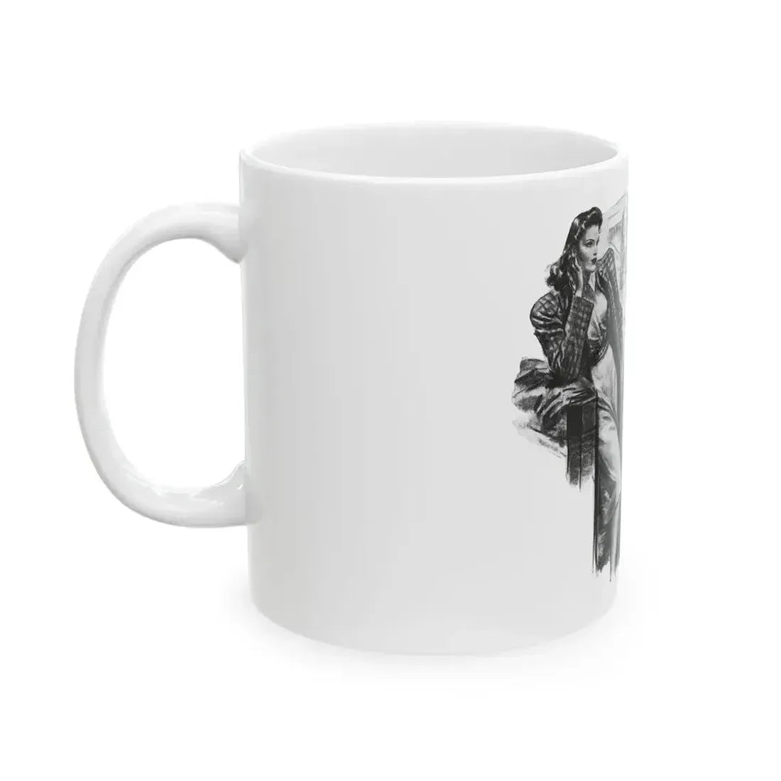 For Snow On The High Ground by Ruth Cameron Ward (2), Woman And Home, 1942 - White Coffee Mug - Go Mug Yourself