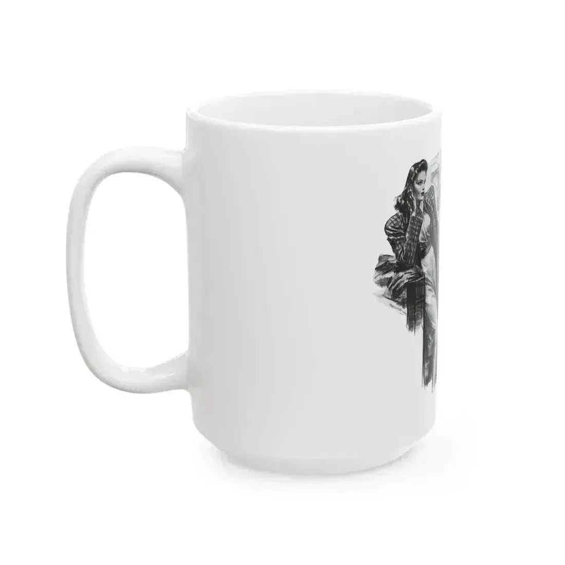 For Snow On The High Ground by Ruth Cameron Ward (2), Woman And Home, 1942 - White Coffee Mug - Go Mug Yourself
