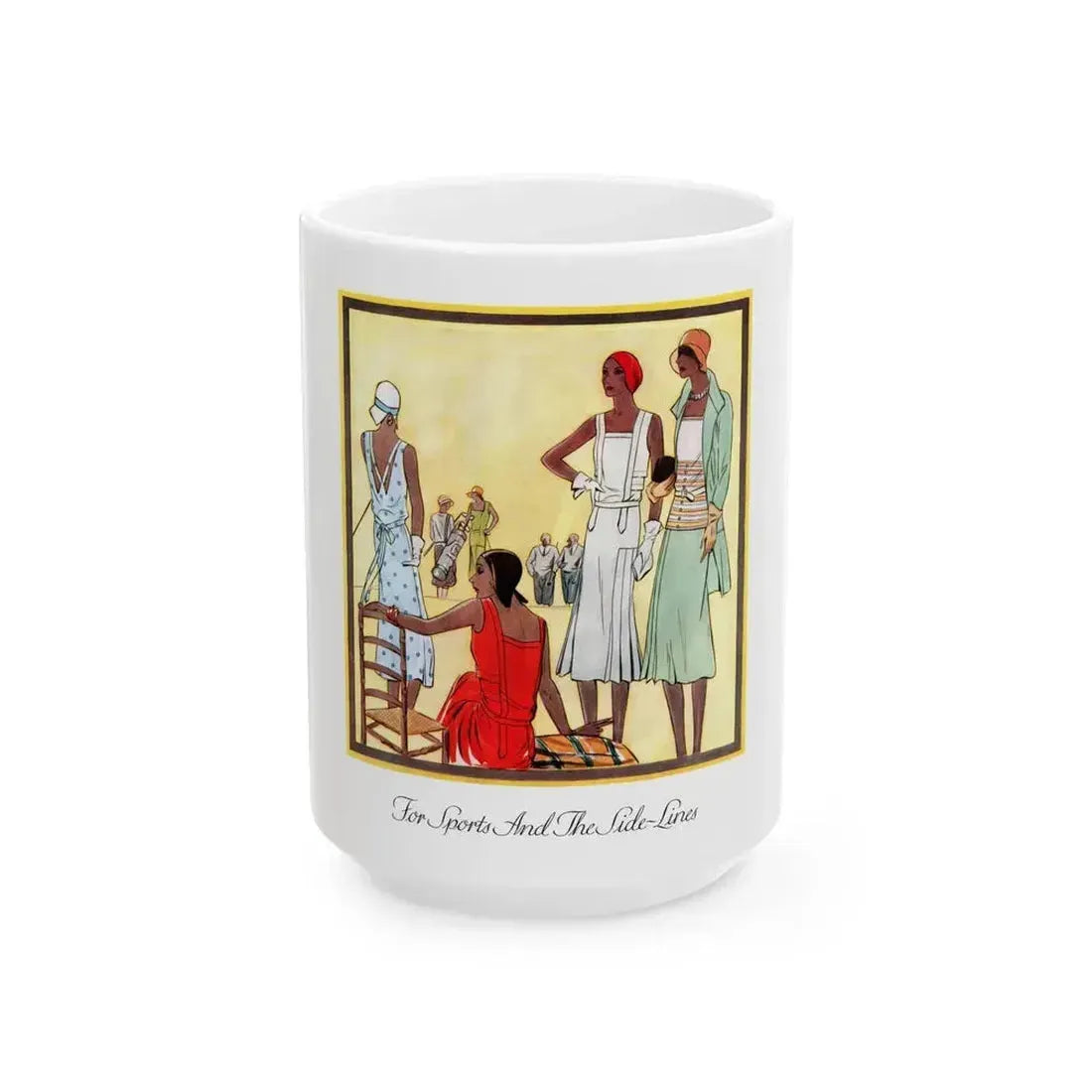 For Sports And The Side-Lines, McCall's magazine, April 1930 - White Coffee Mug 15oz - Go Mug Yourself