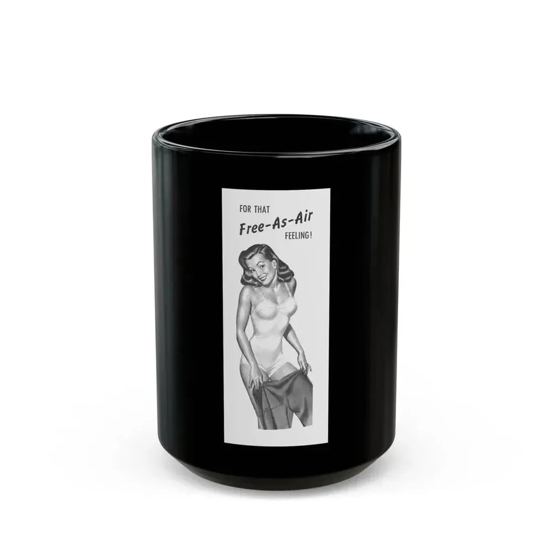 For That Free-As-Air Feeling, 1946 - Black Coffee Mug 15oz - Go Mug Yourself