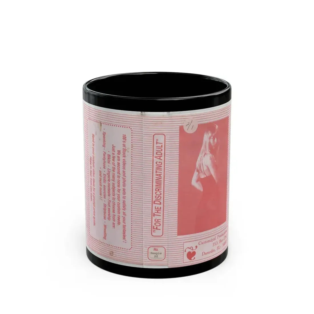 FOR THE DISCRIMINATING ADULT (VHS COVER) - Black Coffee Mug 11oz - Go Mug Yourself