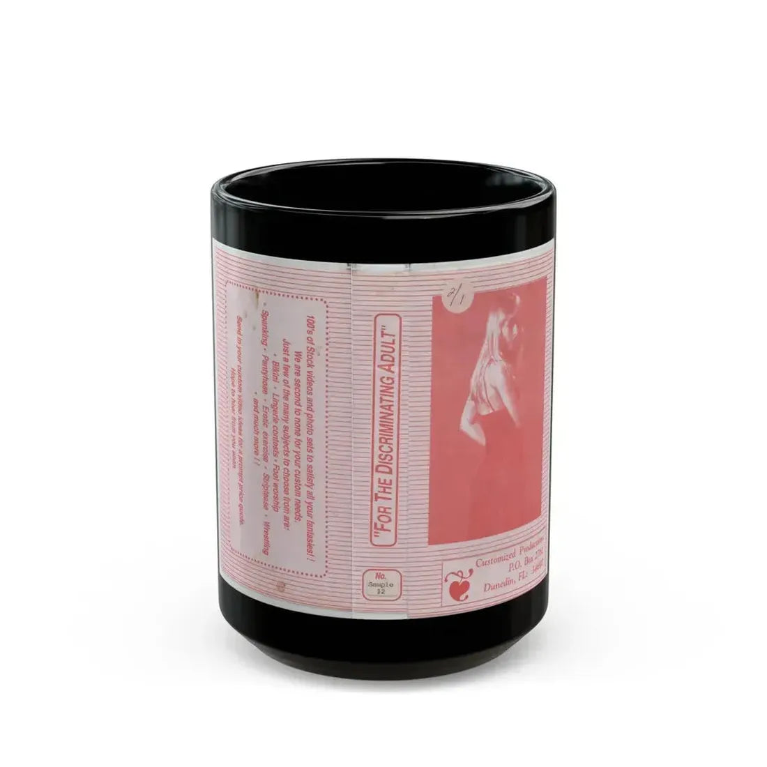 FOR THE DISCRIMINATING ADULT (VHS COVER) - Black Coffee Mug 15oz - Go Mug Yourself