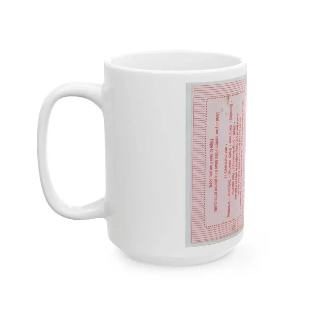 FOR THE DISCRIMINATING ADULT (VHS COVER) - White Coffee Mug - Go Mug Yourself