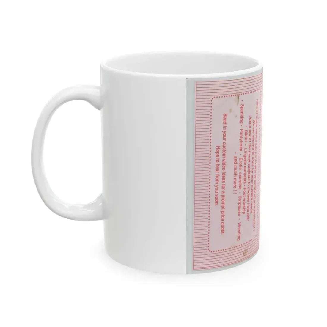 FOR THE DISCRIMINATING ADULT (VHS COVER) - White Coffee Mug - Go Mug Yourself