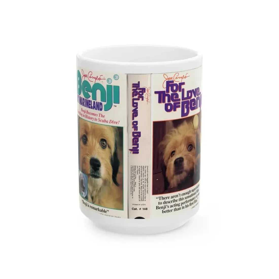 FOR THE LOVE OF BENGI (VHS COVER) - White Coffee Mug 15oz - Go Mug Yourself