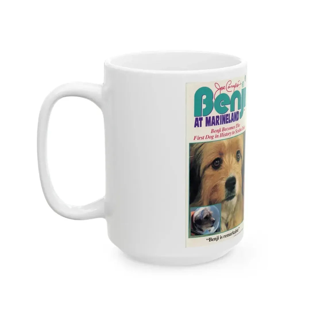 FOR THE LOVE OF BENGI (VHS COVER) - White Coffee Mug - Go Mug Yourself