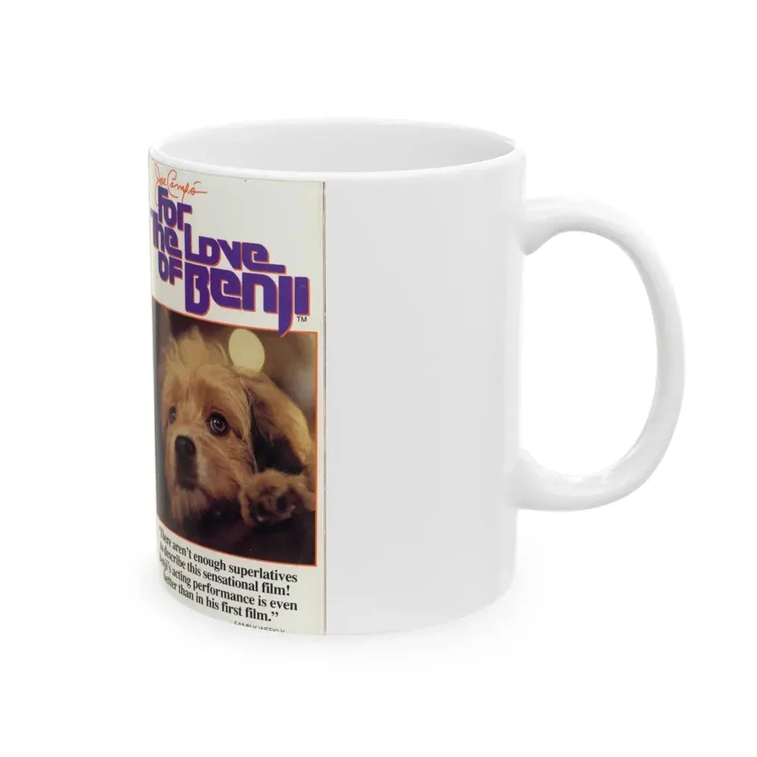 FOR THE LOVE OF BENGI (VHS COVER) - White Coffee Mug - Go Mug Yourself