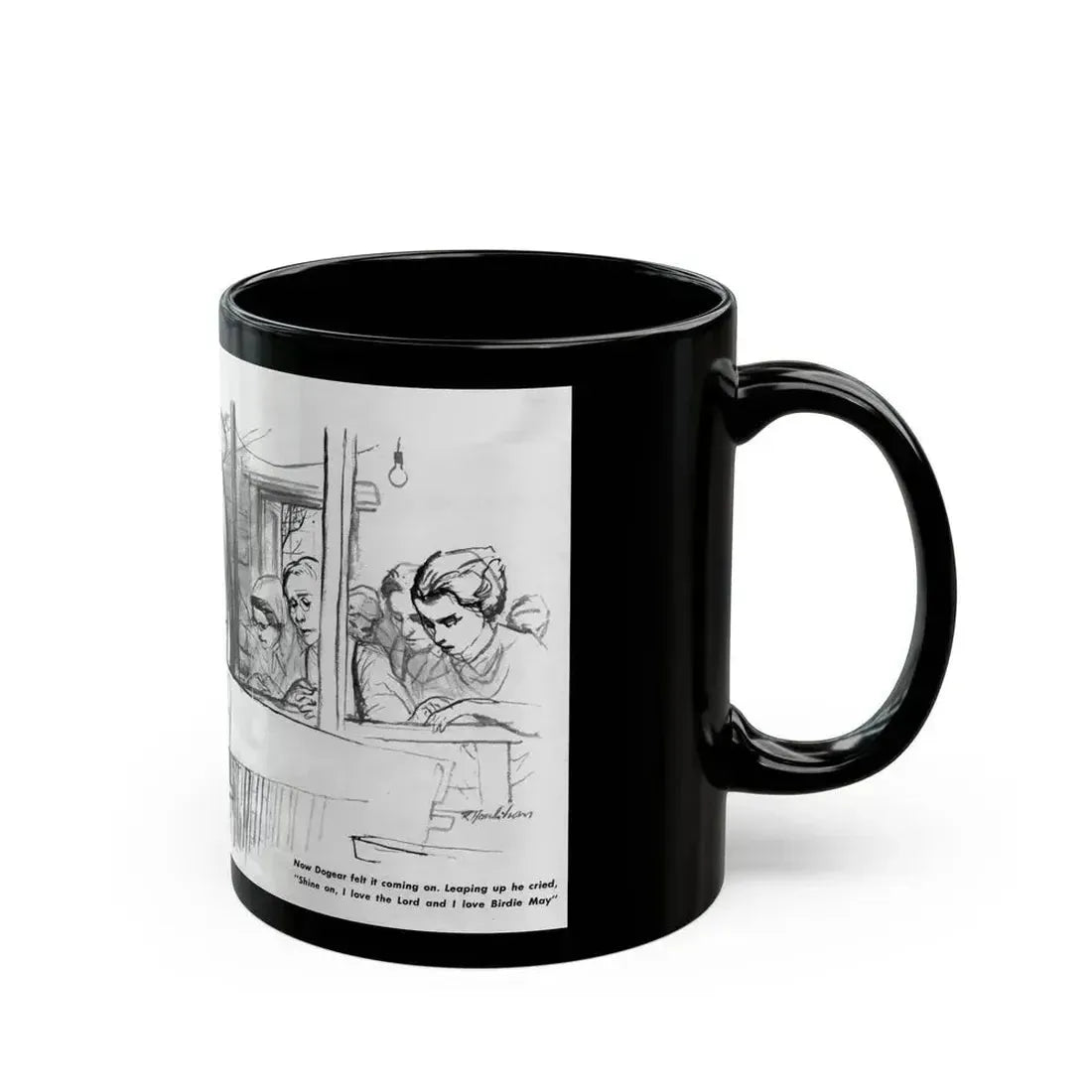 For The Love of Birdie May, Nugget magazine, October 1956 - Black Coffee Mug - Go Mug Yourself