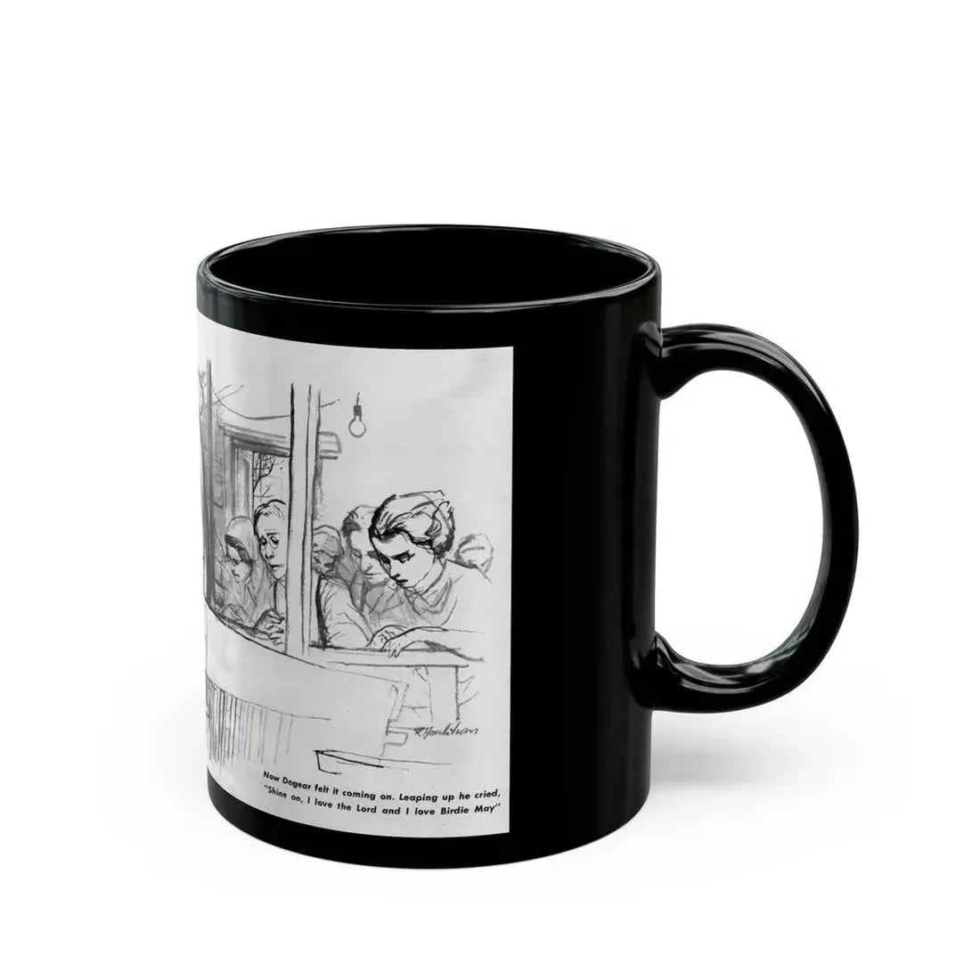 For The Love of Birdie May, Nugget magazine, October 1956 - Black Coffee Mug - Go Mug Yourself