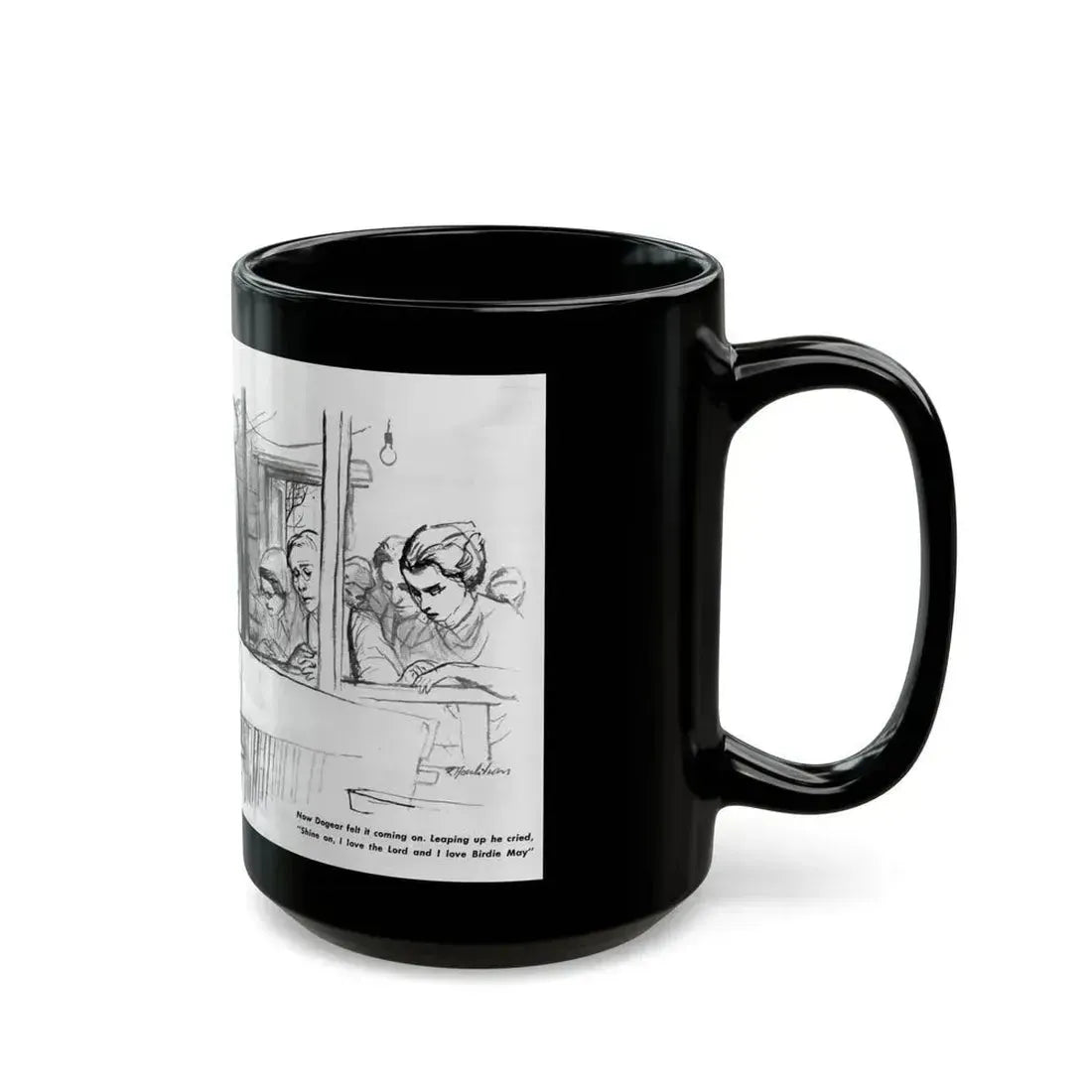 For The Love of Birdie May, Nugget magazine, October 1956 - Black Coffee Mug - Go Mug Yourself