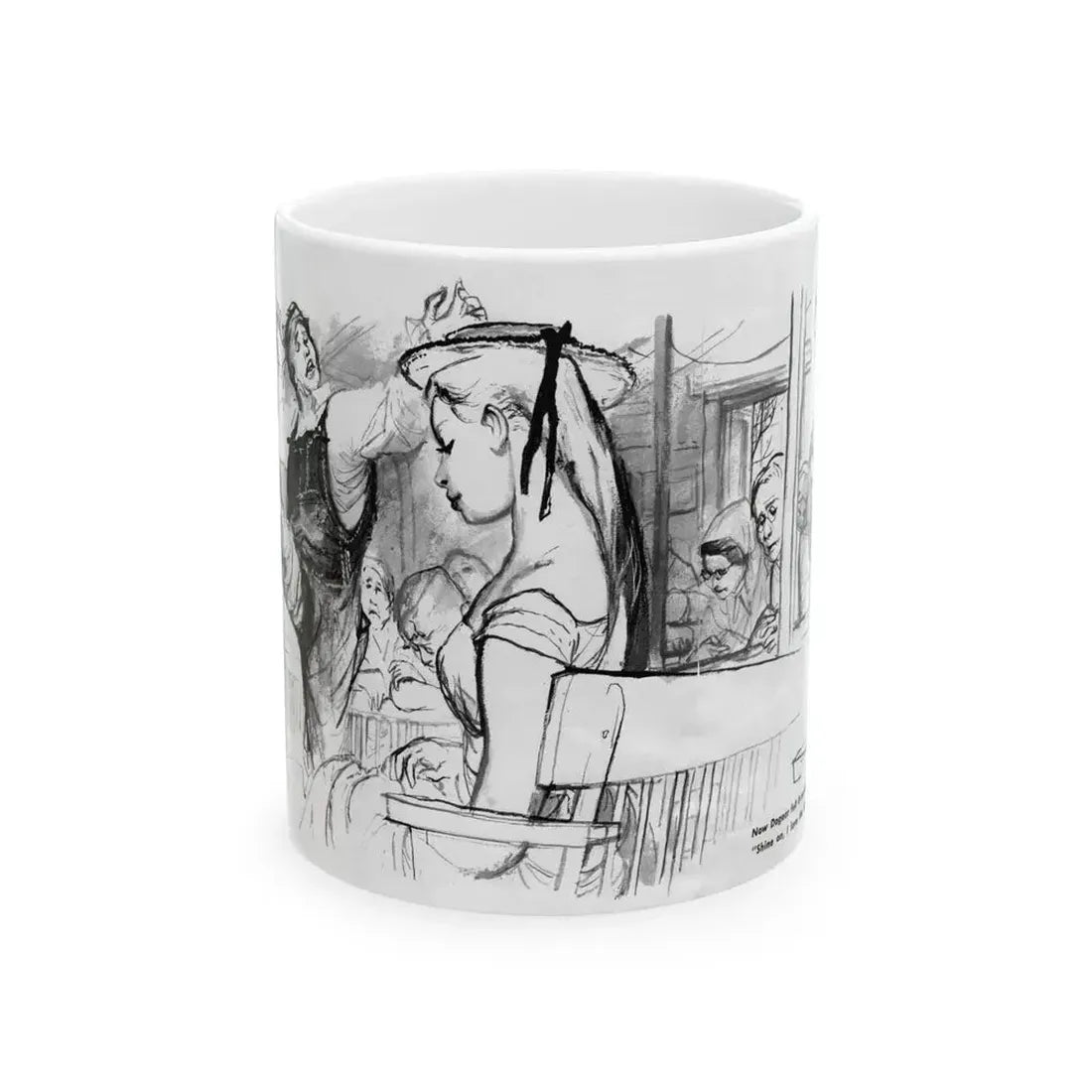 For The Love of Birdie May, Nugget magazine, October 1956 - White Coffee Mug 11oz - Go Mug Yourself