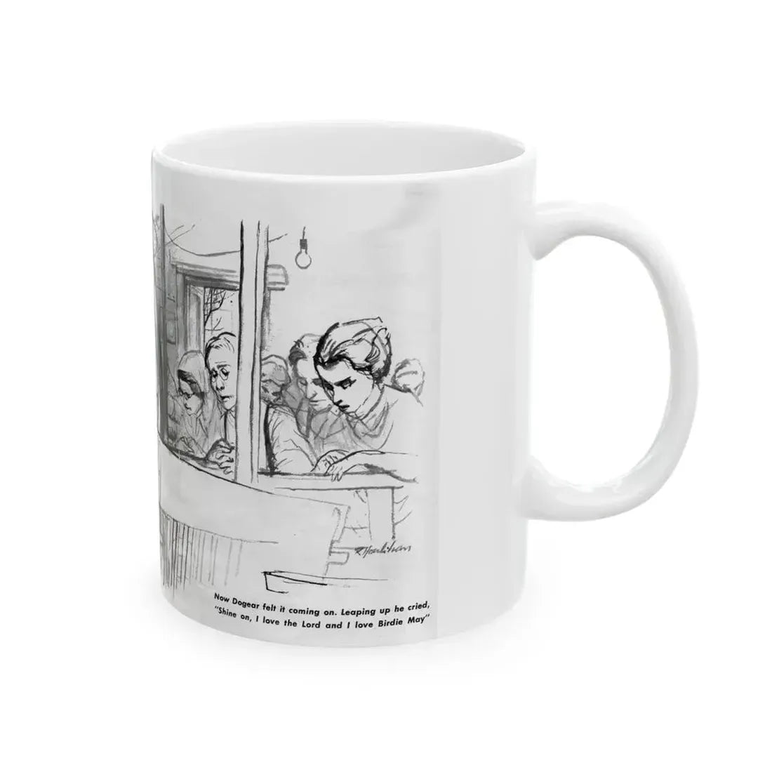 For The Love of Birdie May, Nugget magazine, October 1956 - White Coffee Mug - Go Mug Yourself