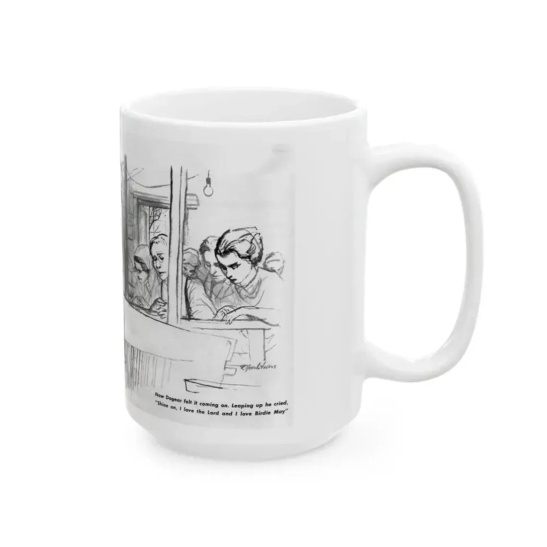 For The Love of Birdie May, Nugget magazine, October 1956 - White Coffee Mug - Go Mug Yourself