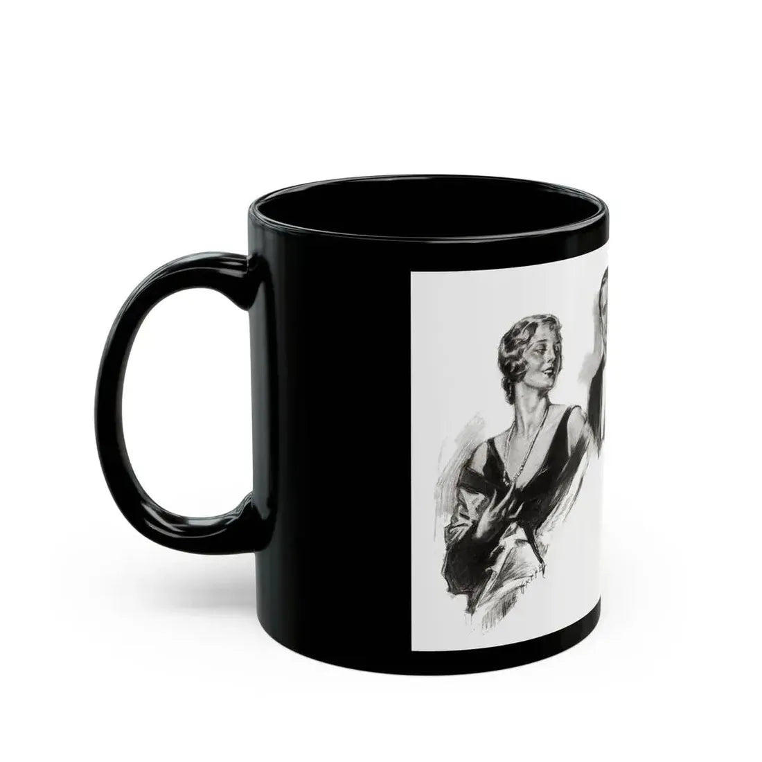 For The Love of Mike (1), Cosmopolitan, October 1930 - Black Coffee Mug - Go Mug Yourself