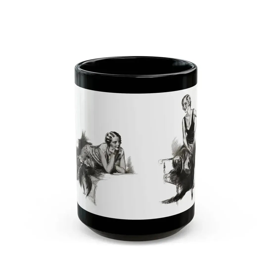 For The Love of Mike (2), Cosmopolitan, October 1930 - Black Coffee Mug 15oz - Go Mug Yourself