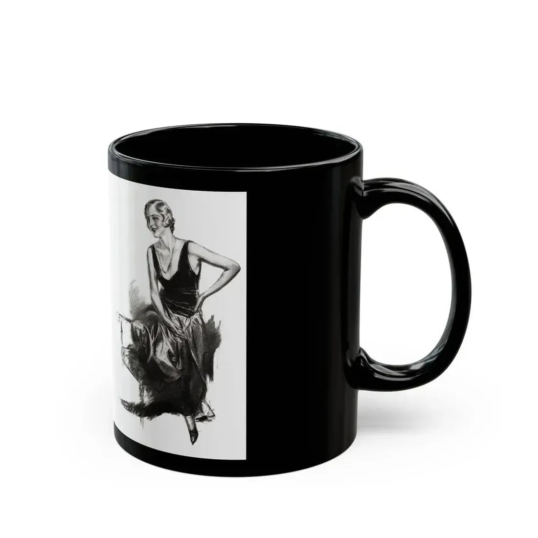 For The Love of Mike (2), Cosmopolitan, October 1930 - Black Coffee Mug - Go Mug Yourself