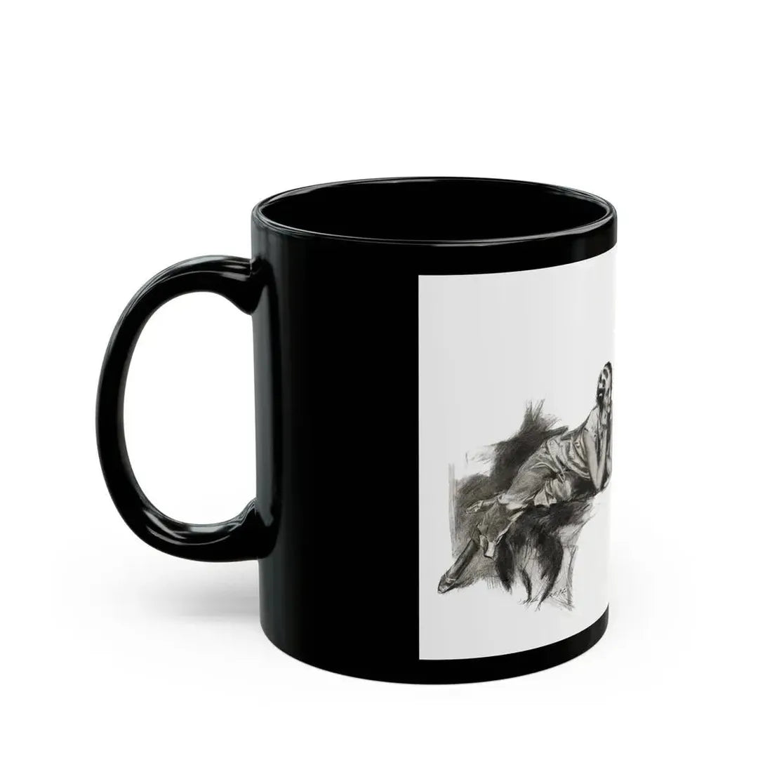 For The Love of Mike (2), Cosmopolitan, October 1930 - Black Coffee Mug - Go Mug Yourself