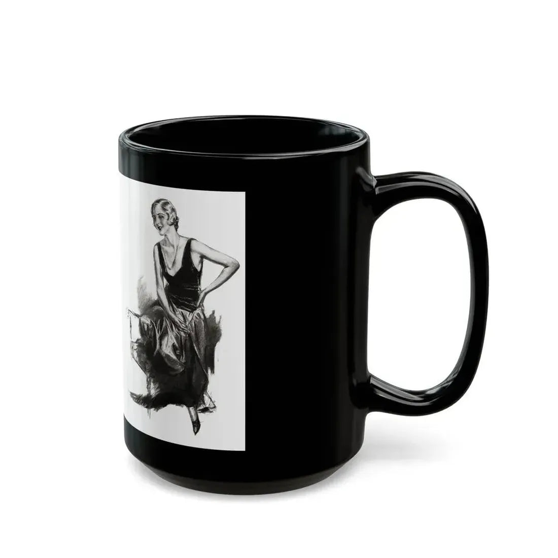 For The Love of Mike (2), Cosmopolitan, October 1930 - Black Coffee Mug - Go Mug Yourself