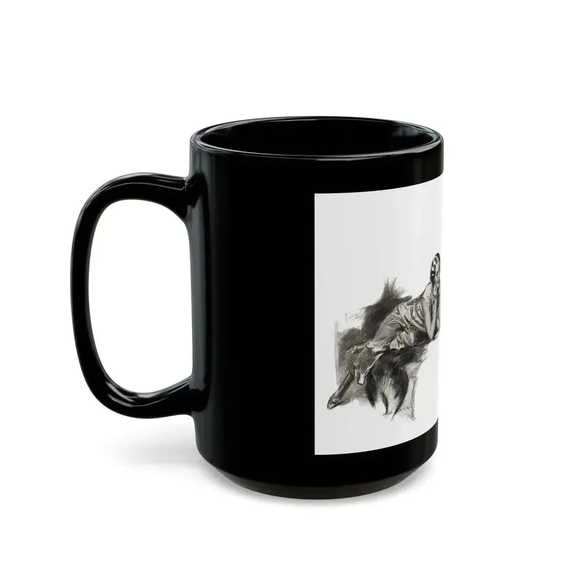 For The Love of Mike (2), Cosmopolitan, October 1930 - Black Coffee Mug - Go Mug Yourself