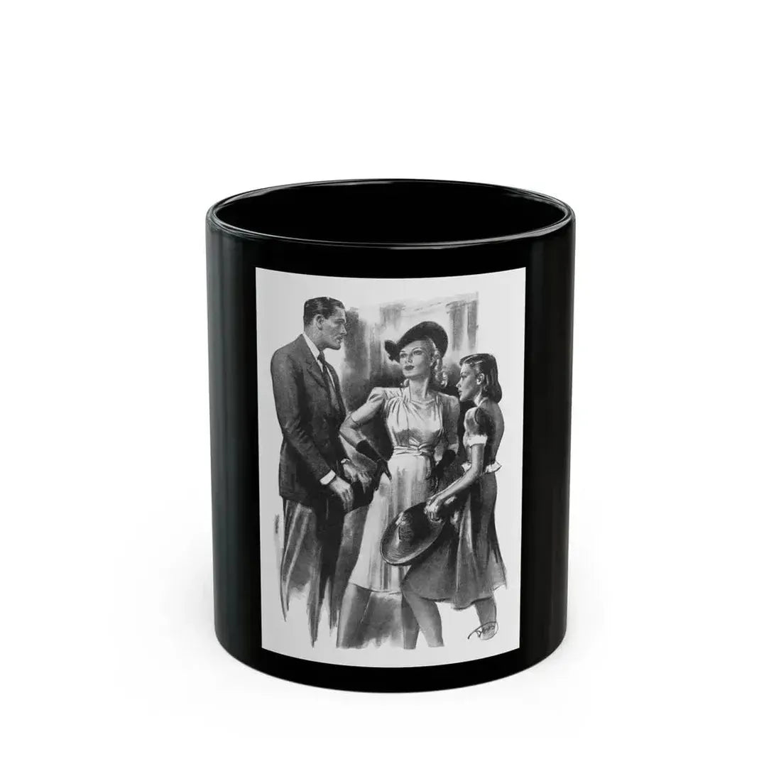 For Thursday's Child by Donald Macardle (2), Woman And Home, 1943 - Black Coffee Mug 11oz - Go Mug Yourself