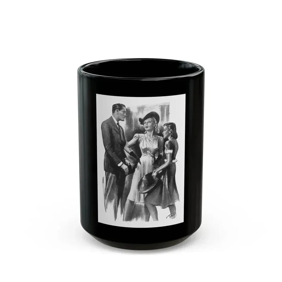 For Thursday's Child by Donald Macardle (2), Woman And Home, 1943 - Black Coffee Mug 15oz - Go Mug Yourself
