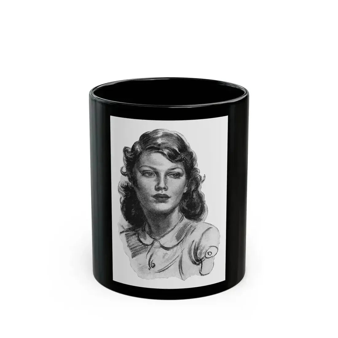For Thursday's Child by Donald Macardle (4), Woman And Home, 1943 - Black Coffee Mug 11oz - Go Mug Yourself