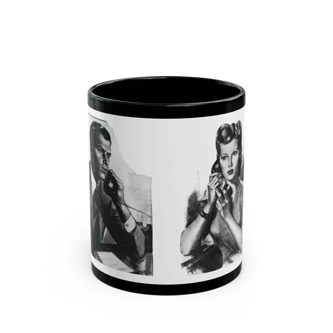 For Thursday's Child by Donald Macardle (5), Woman And Home, 1944 - Black Coffee Mug 11oz - Go Mug Yourself