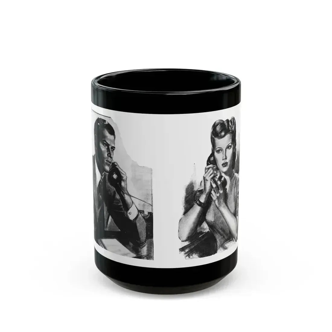 For Thursday's Child by Donald Macardle (5), Woman And Home, 1944 - Black Coffee Mug 15oz - Go Mug Yourself