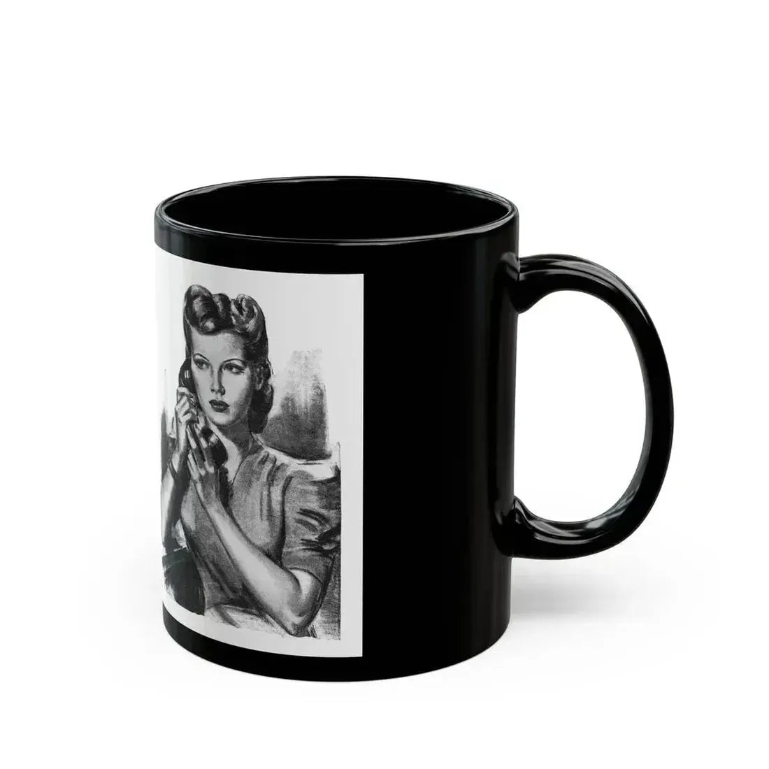 For Thursday's Child by Donald Macardle (5), Woman And Home, 1944 - Black Coffee Mug - Go Mug Yourself